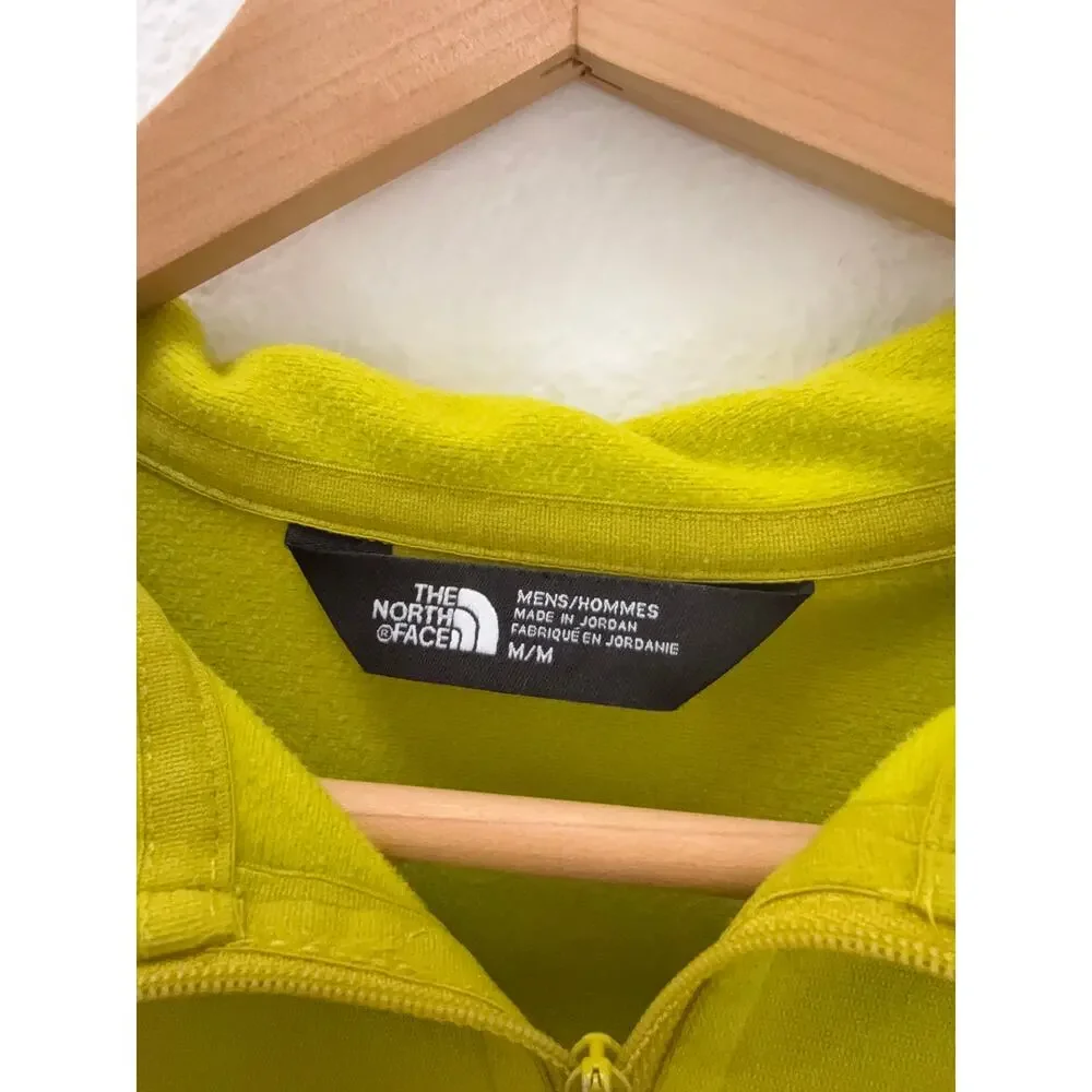 The North Face TKA 100 Glacier 1/4 Zip Fleece Mens Medium Chartreuse Yellow